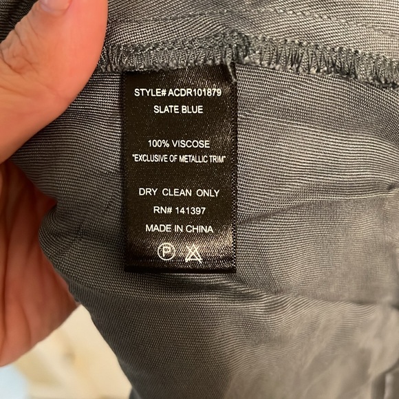 KATHLEEN RHINESTONE TRIM SATIN MIDI DRESS - Picture 10 of 11